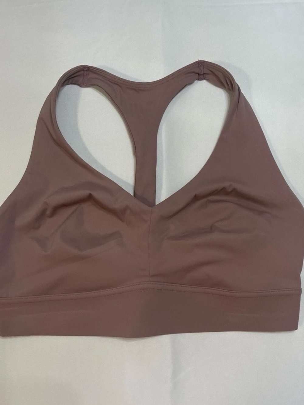Athleta Womens 32 D-DD Mauve Pink Racerback Sports Bra Wireless Workout Yoga